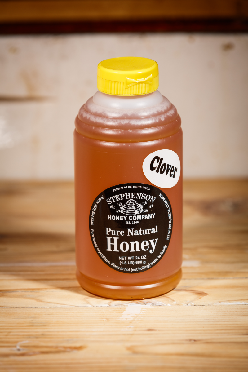 Clover honey pure natural 24 oz squeeze bottle Delta Utah