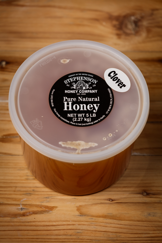 Clover honey pure natural 5 pound tub Delta Utah