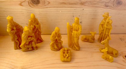 Gold Dusted Beeswax Nativity