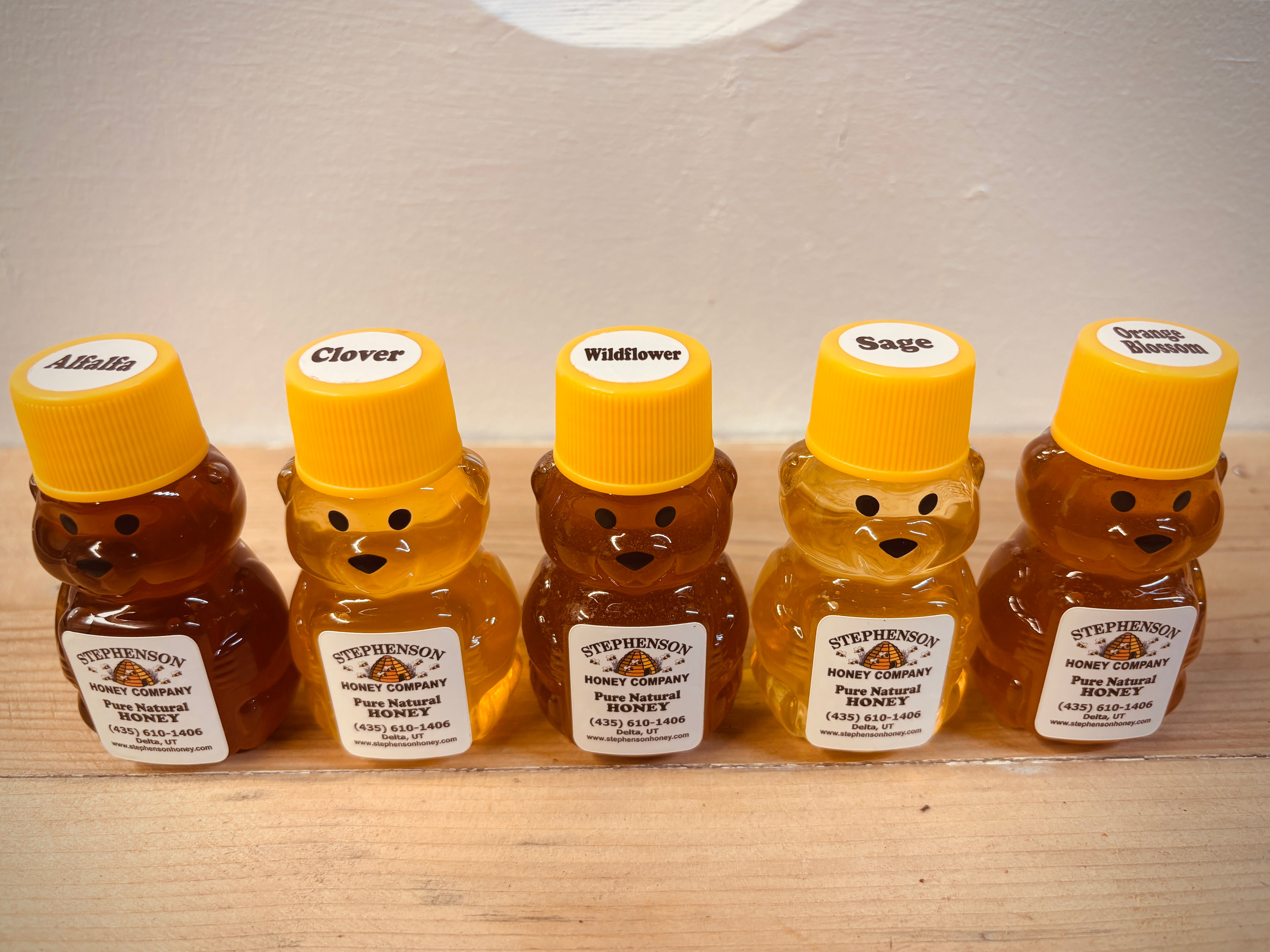 2 oz Pure Natural Honey Samples (5 Flavors)