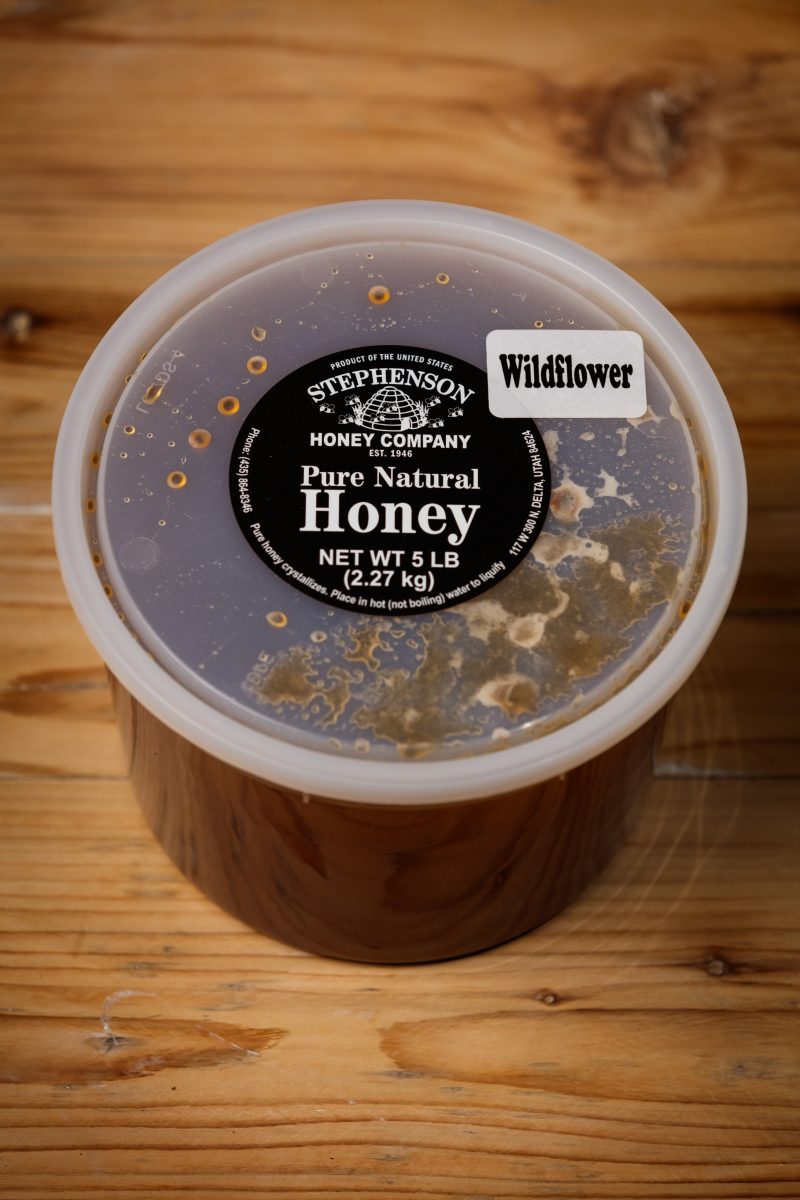 wildflower honey pure natural 5 pound tub Delta Utah